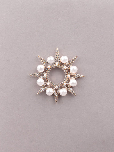 Gorgeous gold-tone studded statement earrings - Odette
