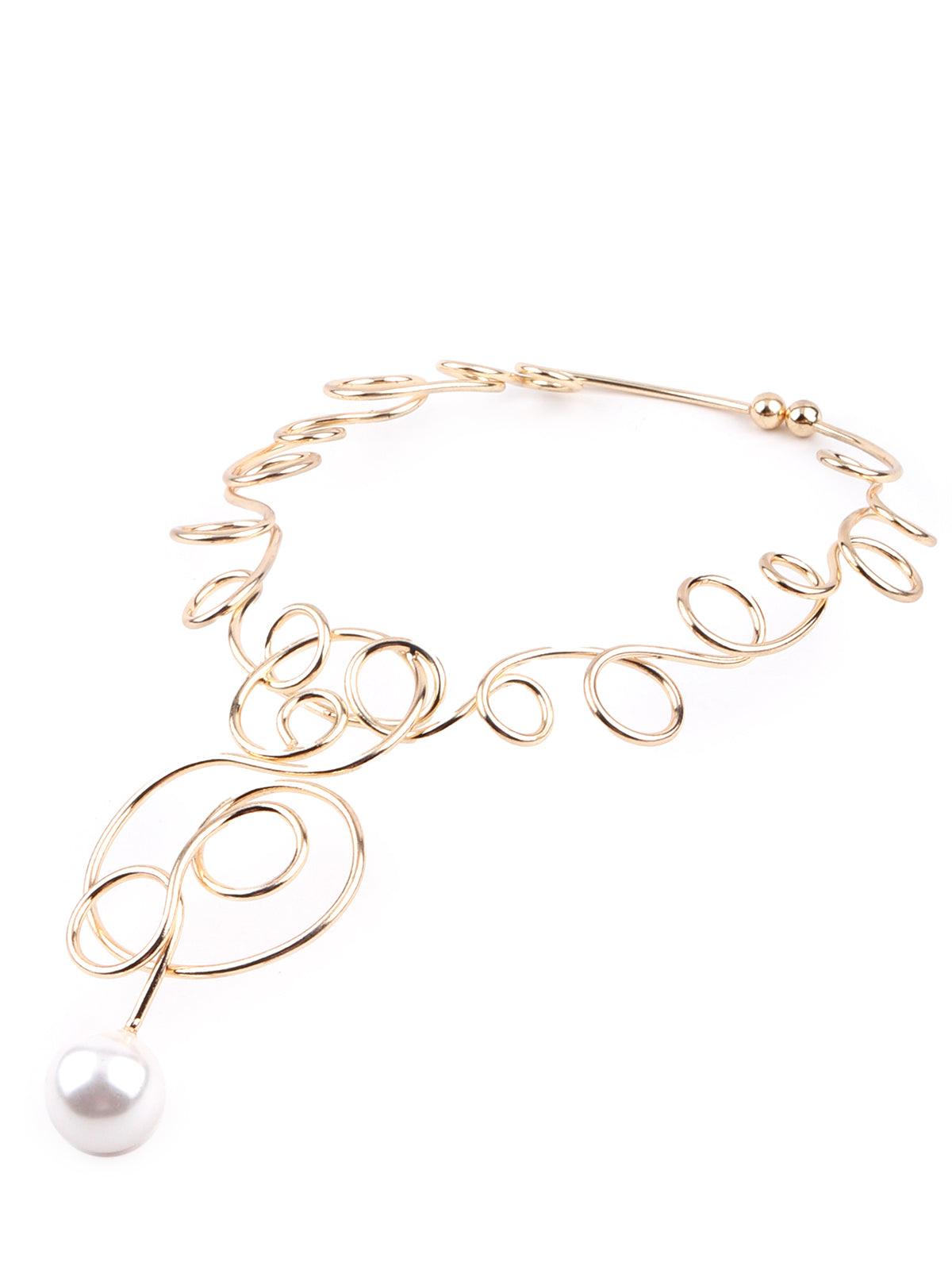 Gorgeous gold-tone whimsical necklace - Odette