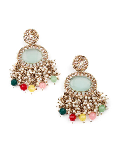Gorgeous green vibrant stunning earrings - Odette