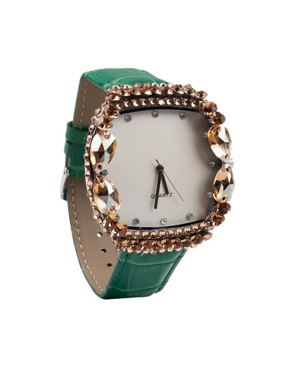 Gorgeous green wrist watch - Odette