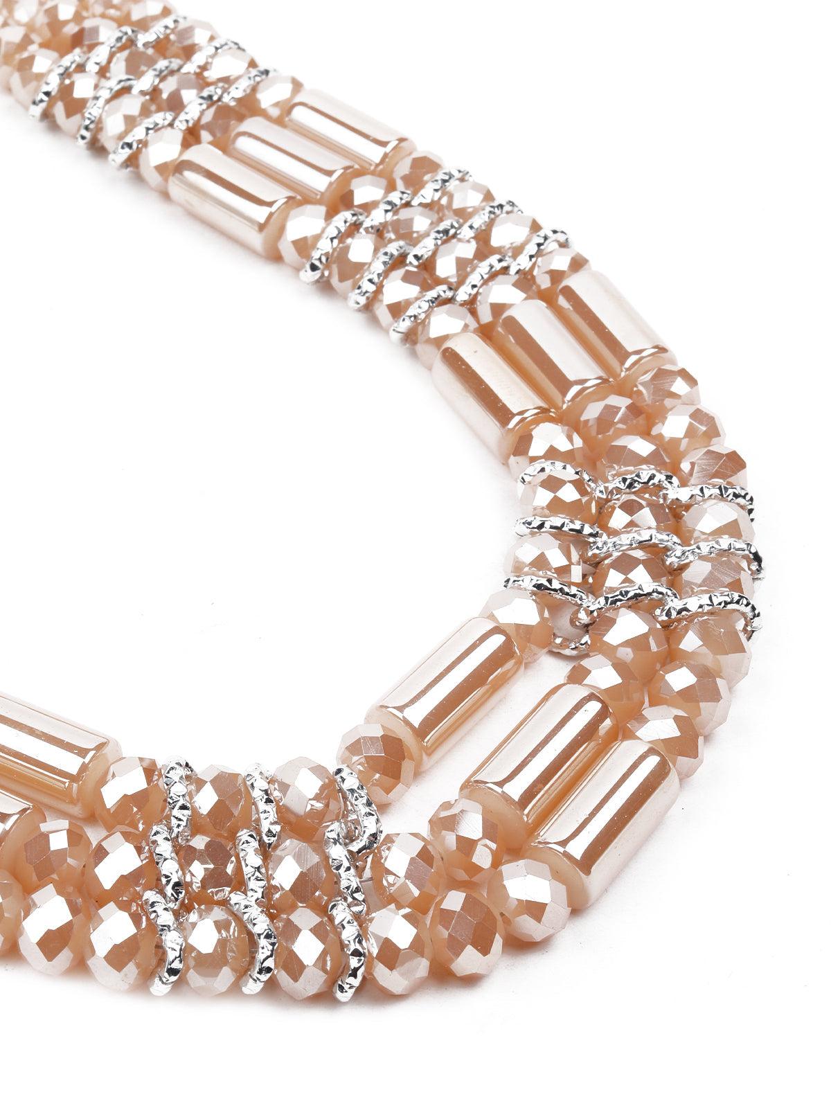 Gorgeous light gold layered necklace - Odette