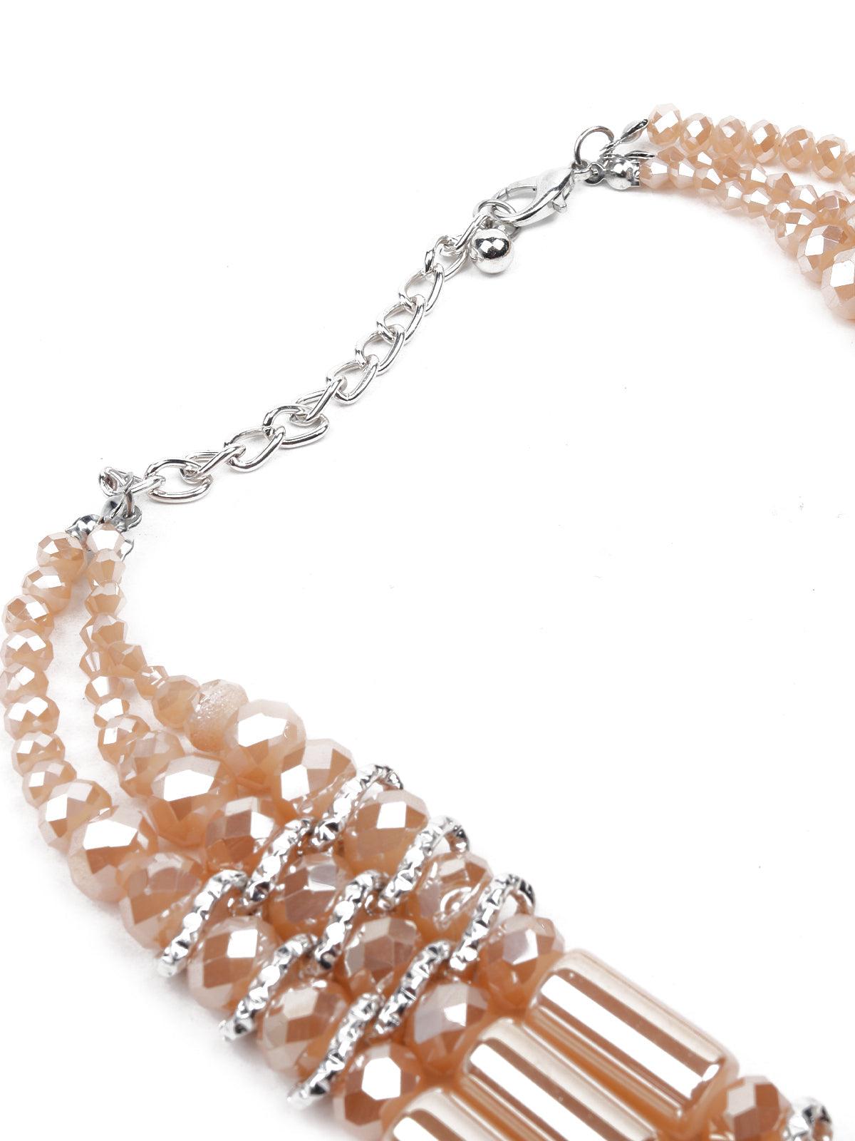 Gorgeous light gold layered necklace - Odette