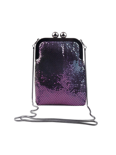 Gorgeous multicoloured chrome sling bag for women - Odette