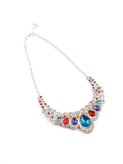 Gorgeous multicoloured princess necklace set for women - Odette