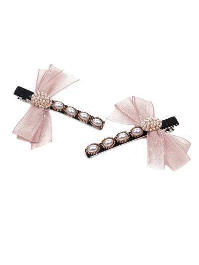 Gorgeous pink hair clips - Odette