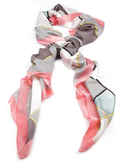 Gorgeous rich baby pink coloured textured scarf - Odette