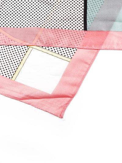 Gorgeous rich baby pink coloured textured scarf - Odette