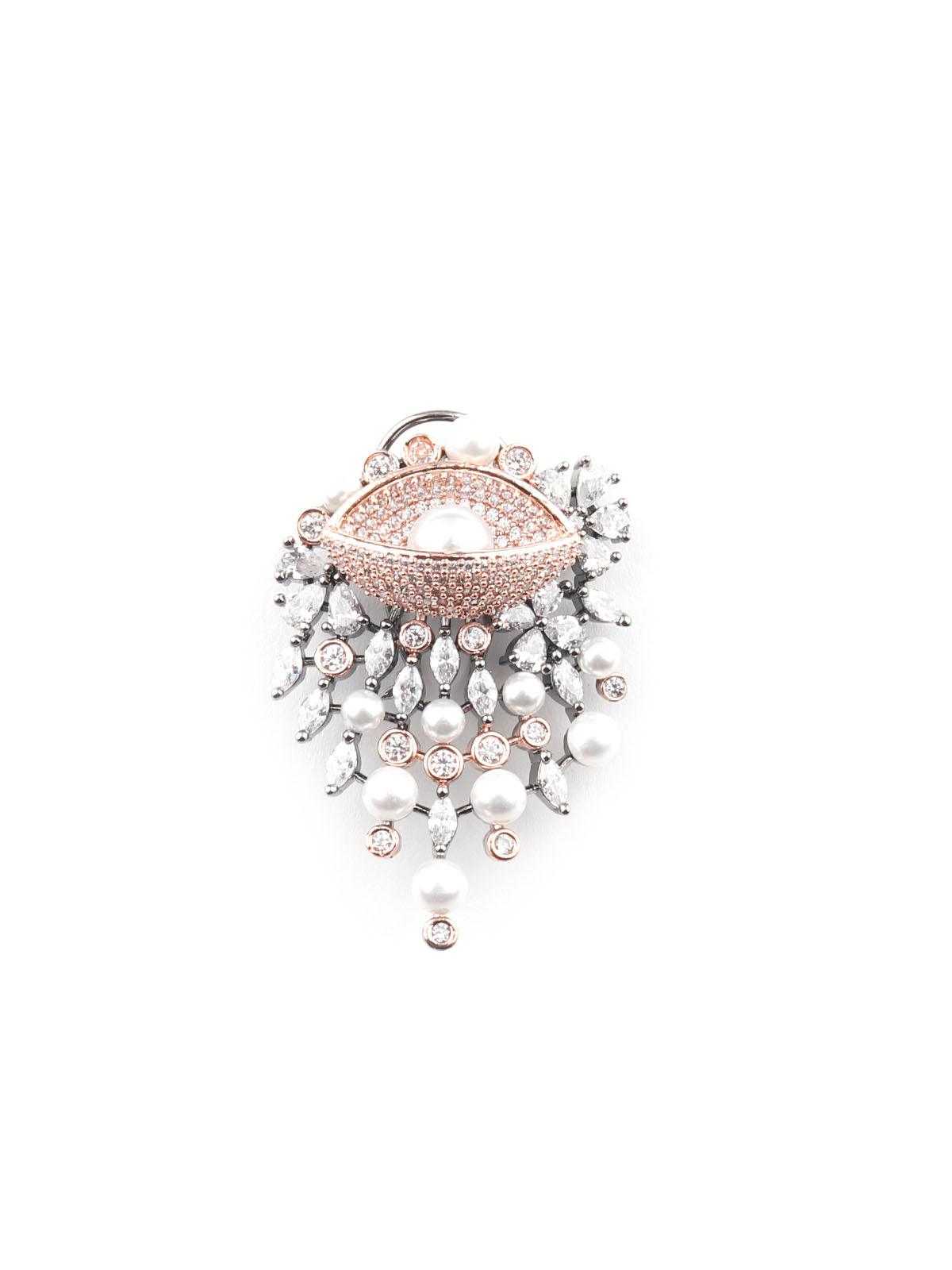 Gorgeous rose gold embellished earrings - Odette