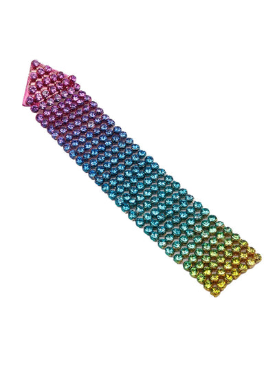 Gorgeous shaded multicoloured tassel drop earrings - Odette