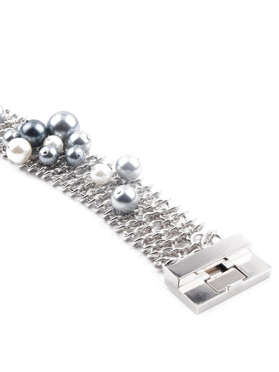 Gorgeous silver tone alluring bracelet - Odette