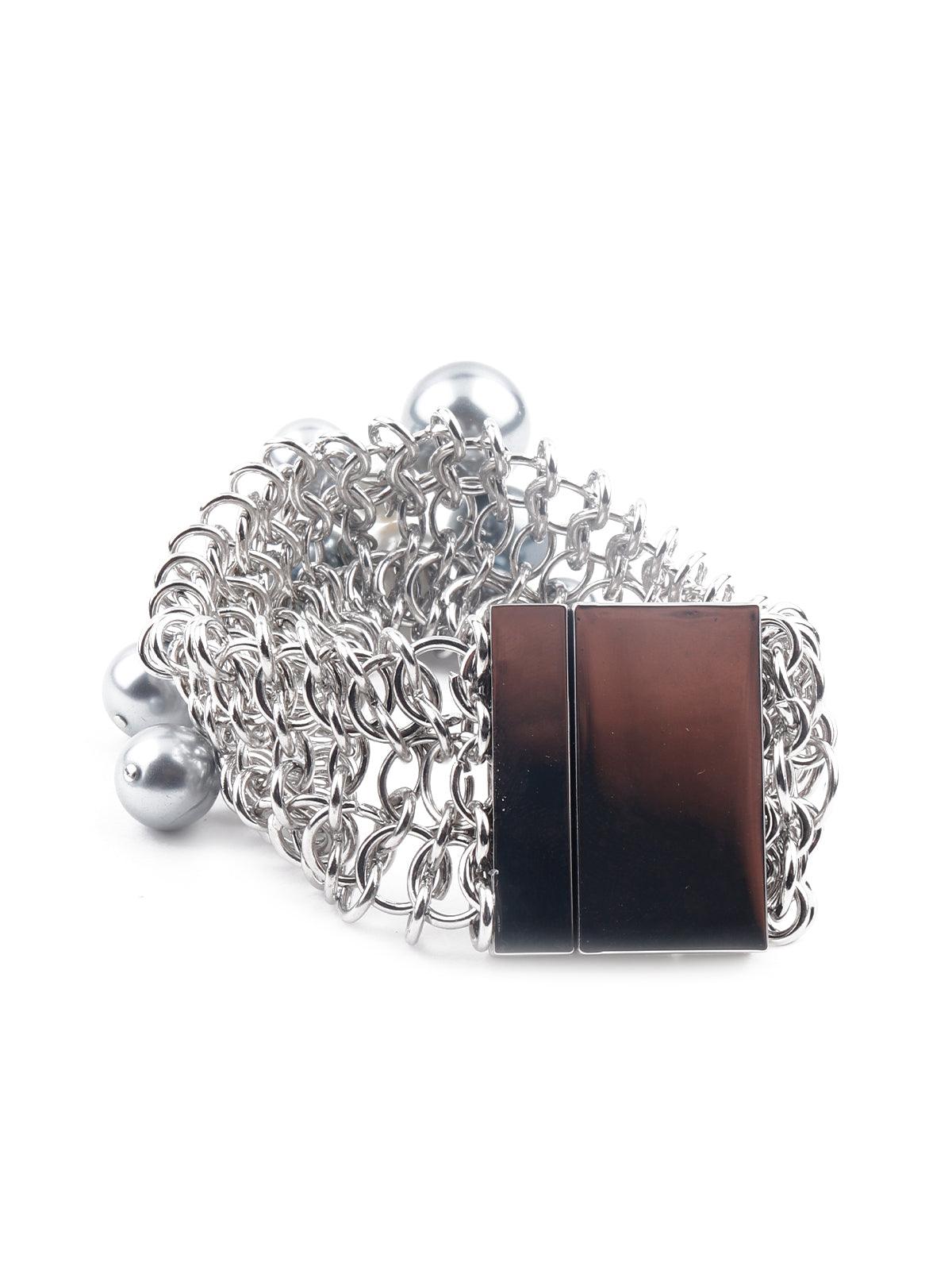 Gorgeous silver tone alluring bracelet - Odette