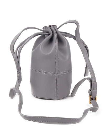 Gorgeous solid grey sling bag for women - Odette