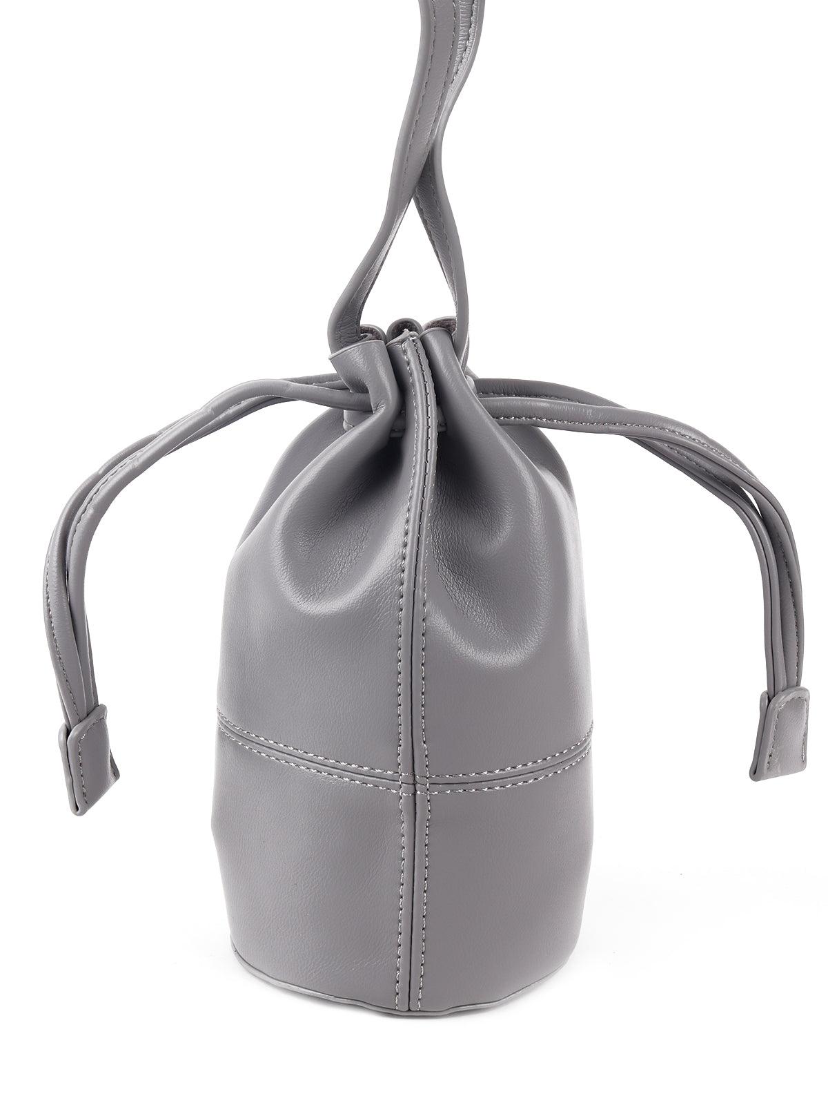 Gorgeous solid grey sling bag for women - Odette