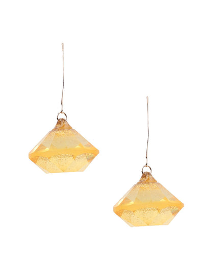 Gorgeous textured yellow drop earrings - Odette