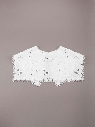 Gorgeous white floral detachable collar - Odette