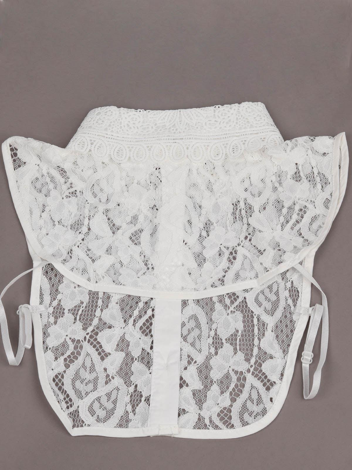 Gorgeous  white pearls embroidered collar - Odette