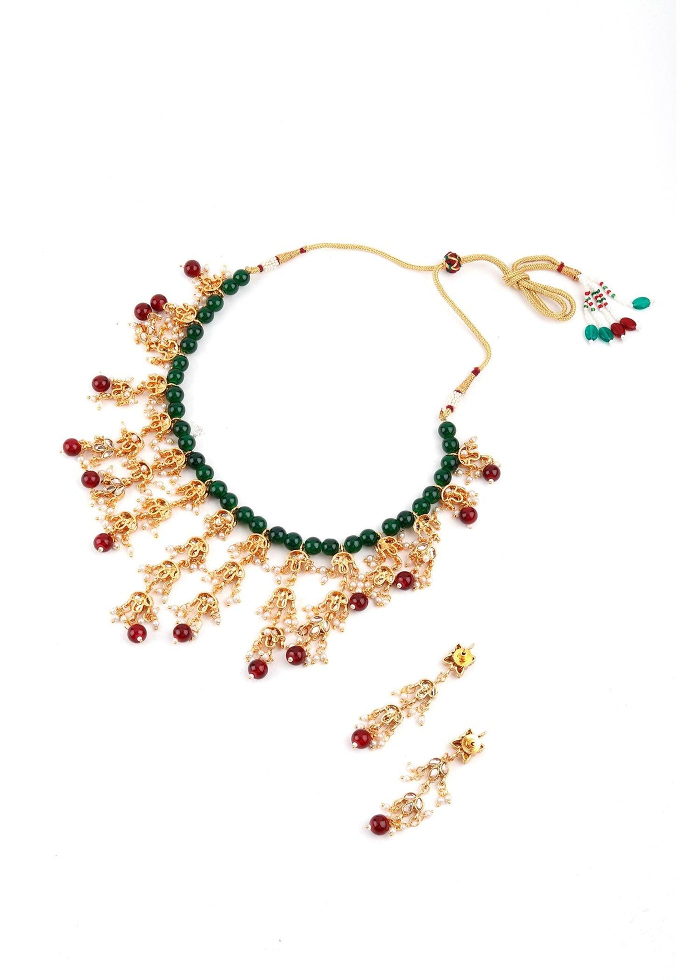 Green Exquisite Necklace Set - Odette