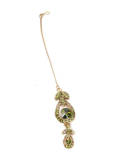 Green Stone Elegant Necklace Set - Odette