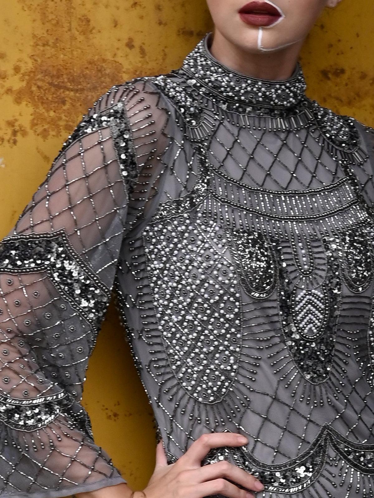 Dolly Dress in Black Sequin – BATSHEVA