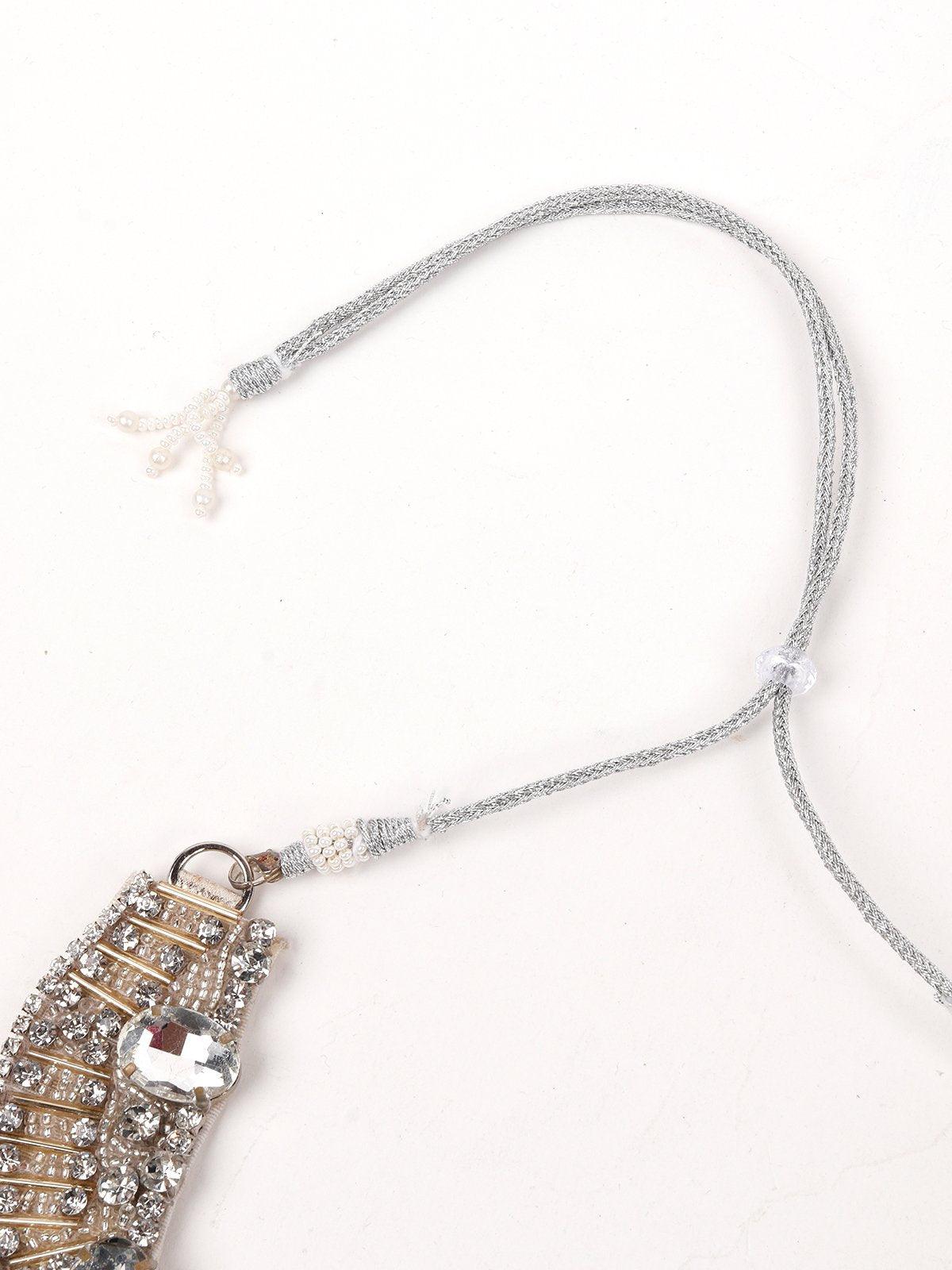 Heavily Embellished Rhinestones Royal Plastron Necklace - Odette
