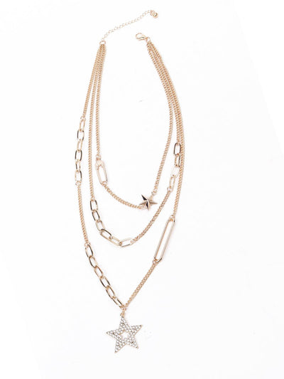 High-quality stunning star pendant layered necklace - Odette