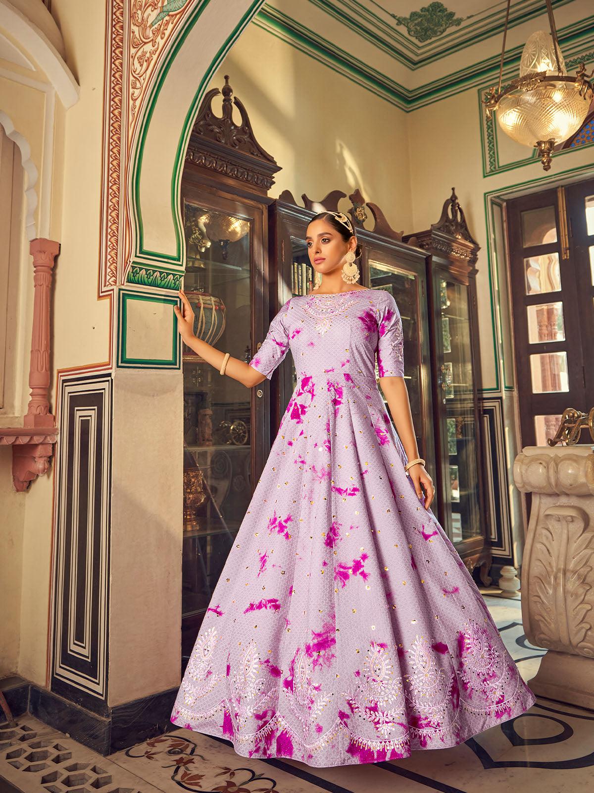 Ivory Floral Print Maxi Dress | Drishti & Zahabia – KYNAH