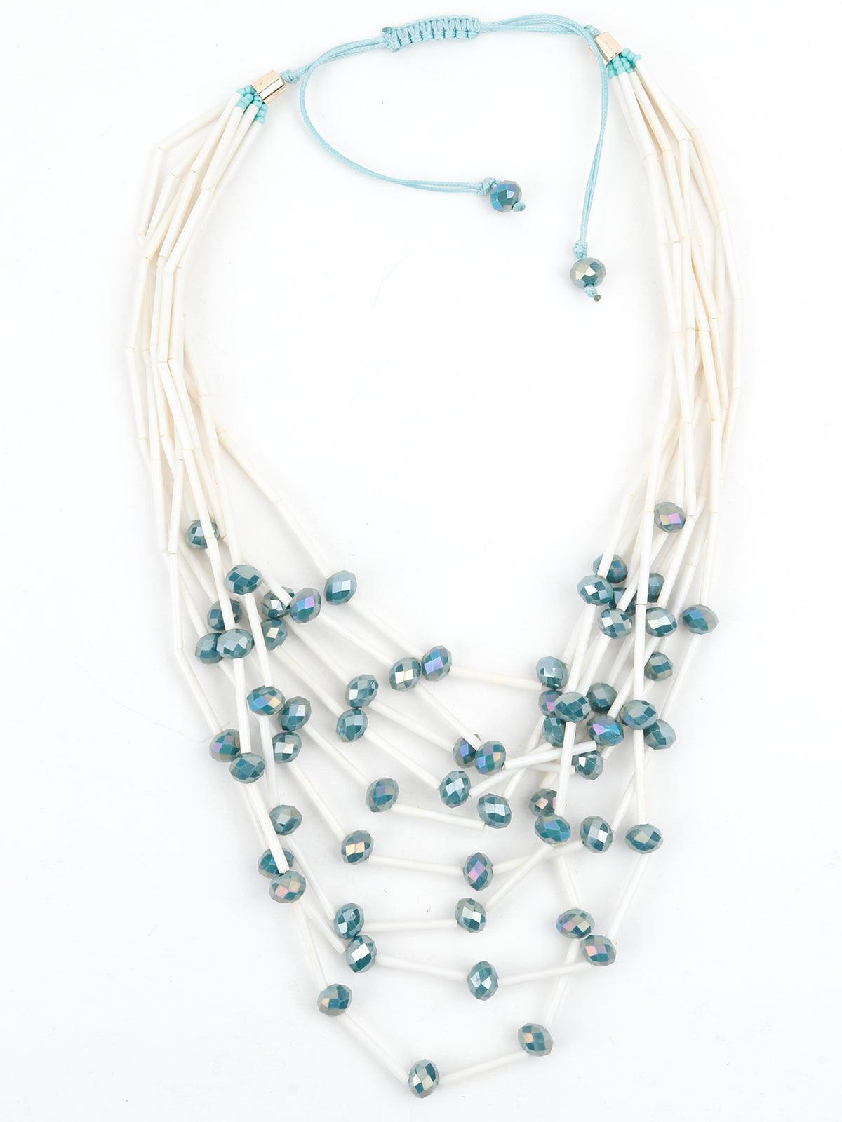 Layered Off-White Beach Necklace - Odette