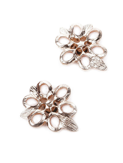 Leafy gorgeous white statement earrings - Odette