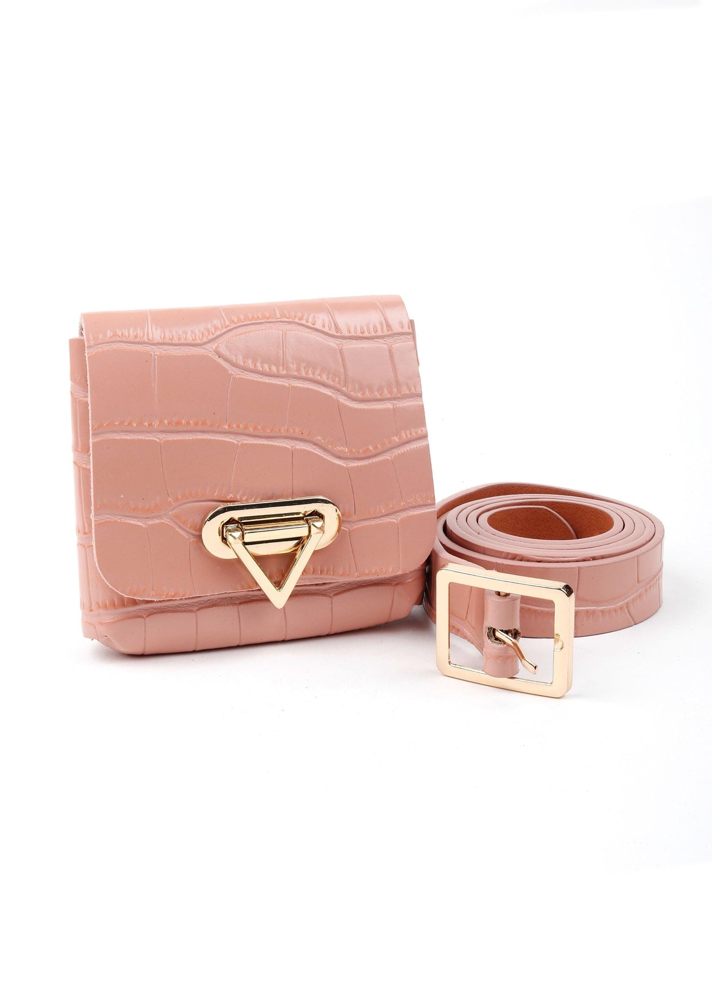 Light Beige Mini Bag With Waist Belt - Odette