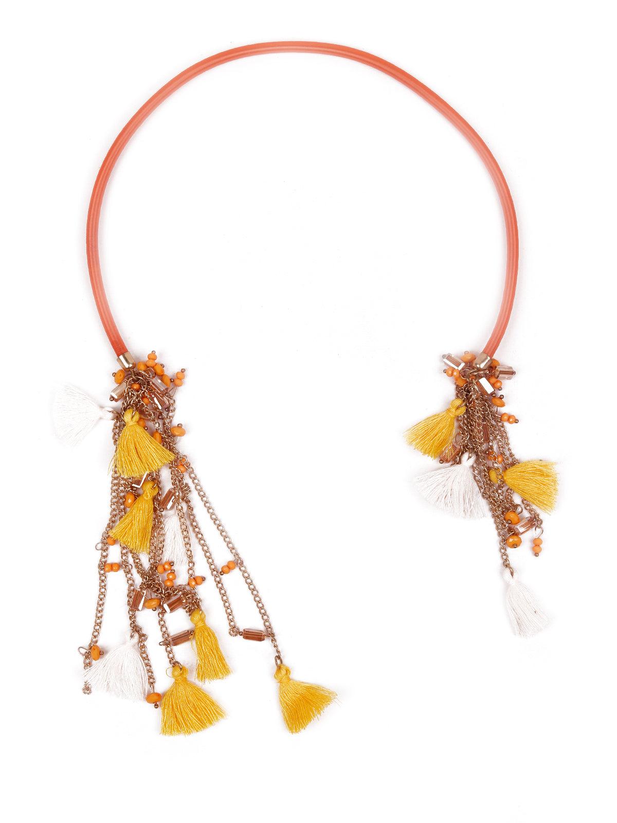 Modern Tribal Boho Bead Necklace - Odette