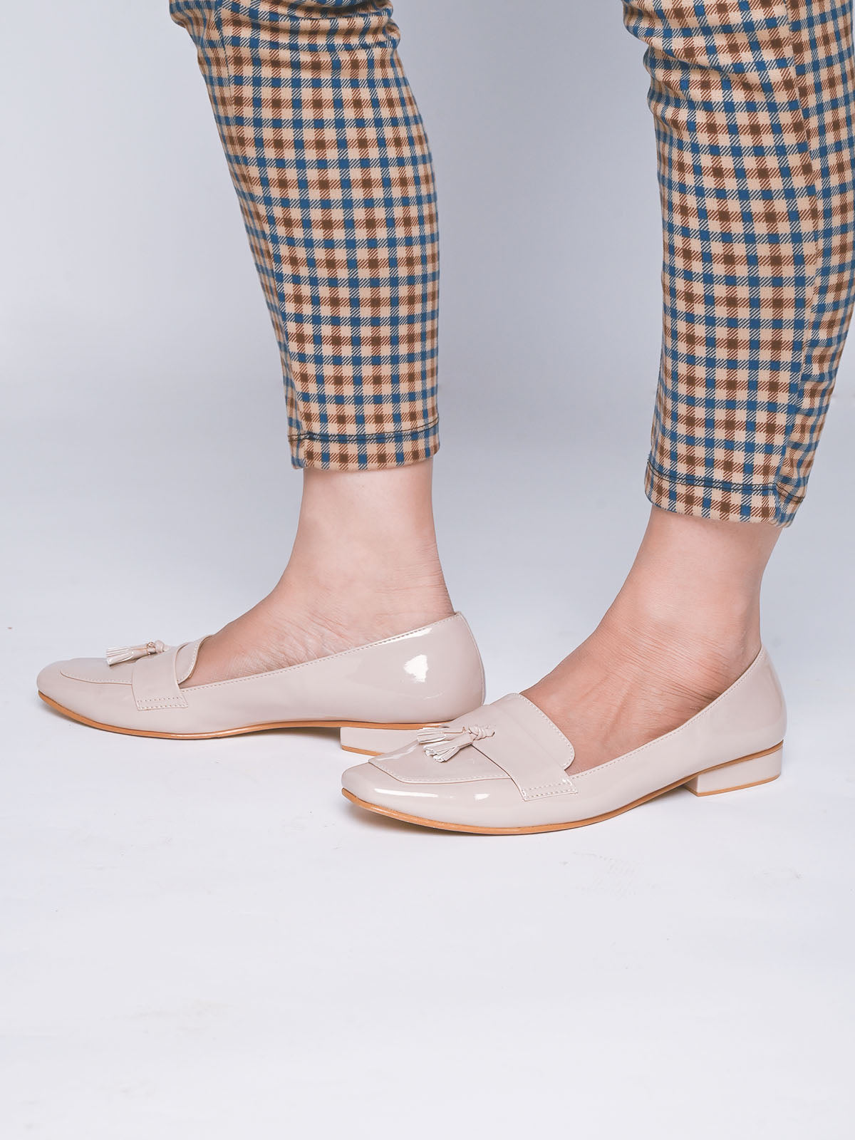 Odette Women Beige Comfortable Flat Mules