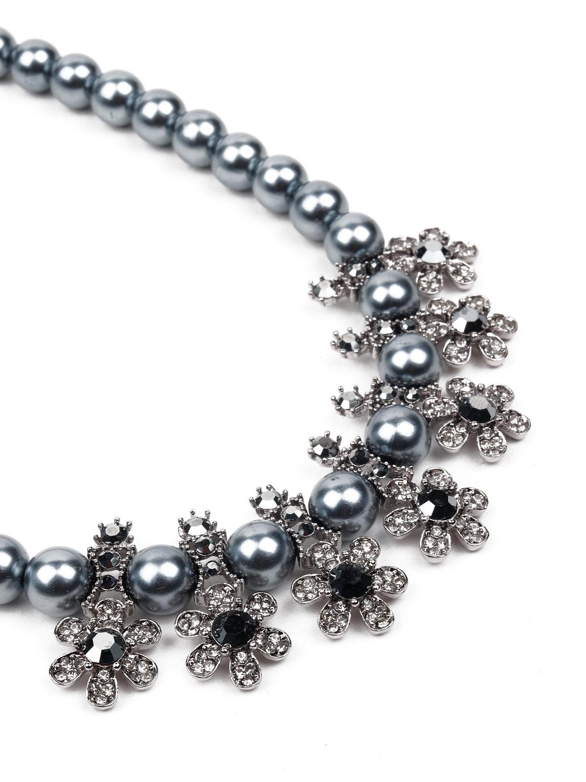 Moonlight beaded embellished necklace - Odette