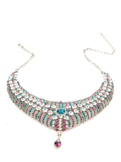 Multi Colour Crystal Necklace - Odette
