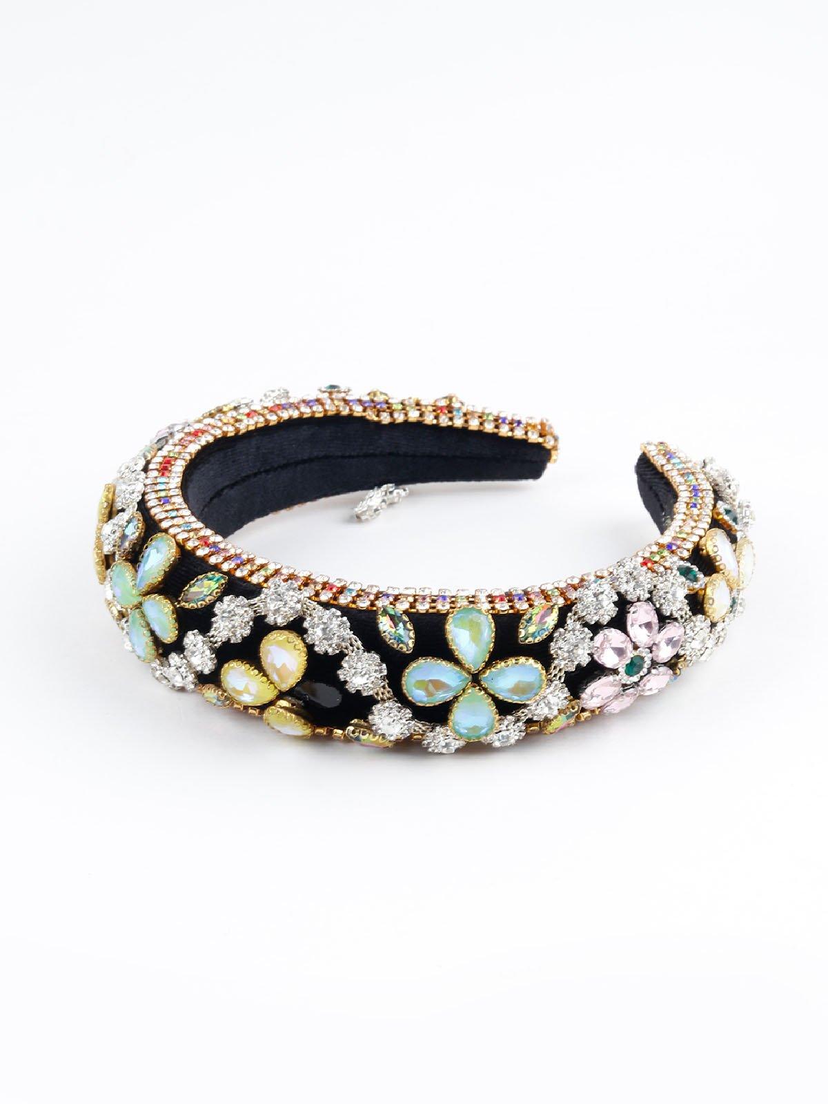 Multi Colour Swirl Beads Hairband - Odette