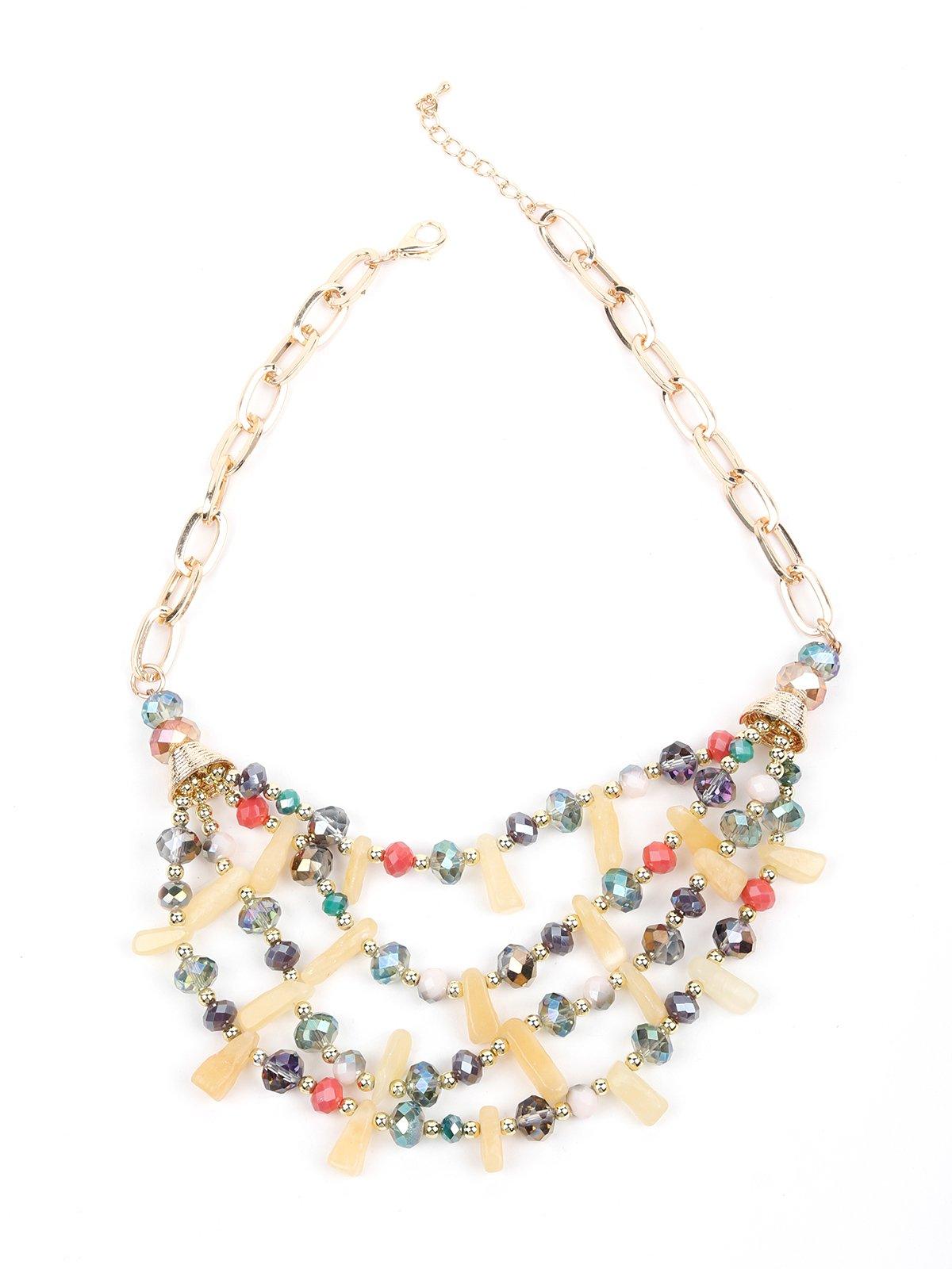 Multi-Strand Colour-Pop Bead Necklace - Odette