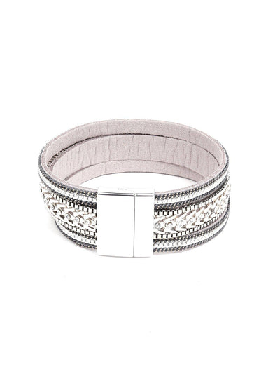 Multi-Strand Crystal-Embellished Wrap Around Bracelet. - Odette