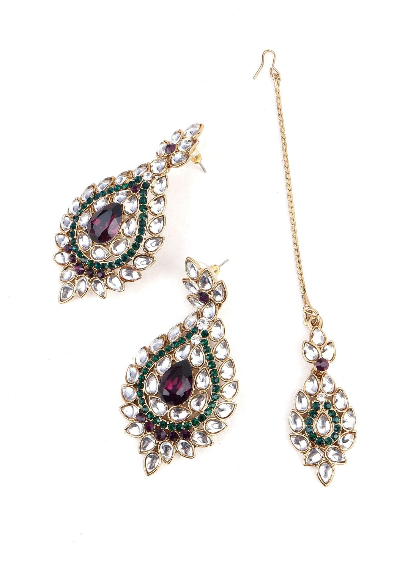 Multicolor Crystal Necklace Set - Odette