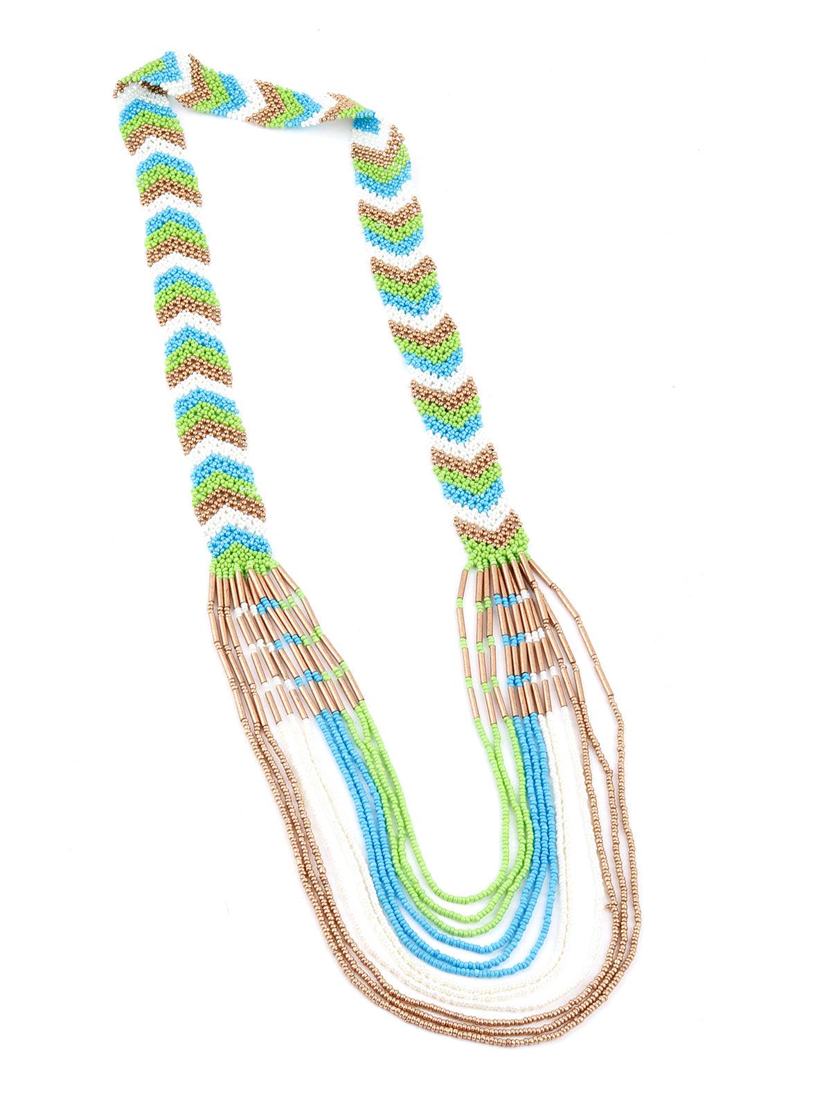 Multicolor Tribal Necklace - Odette