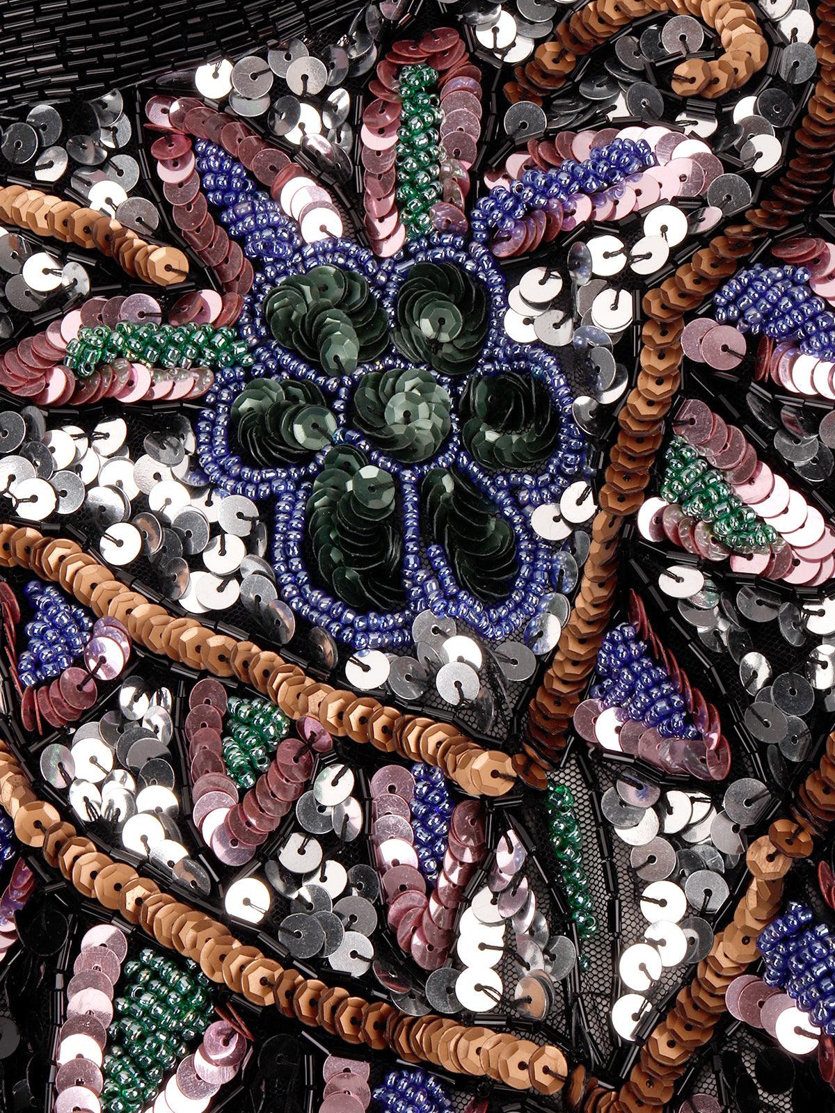 Multicolour Embellished Cape - Odette