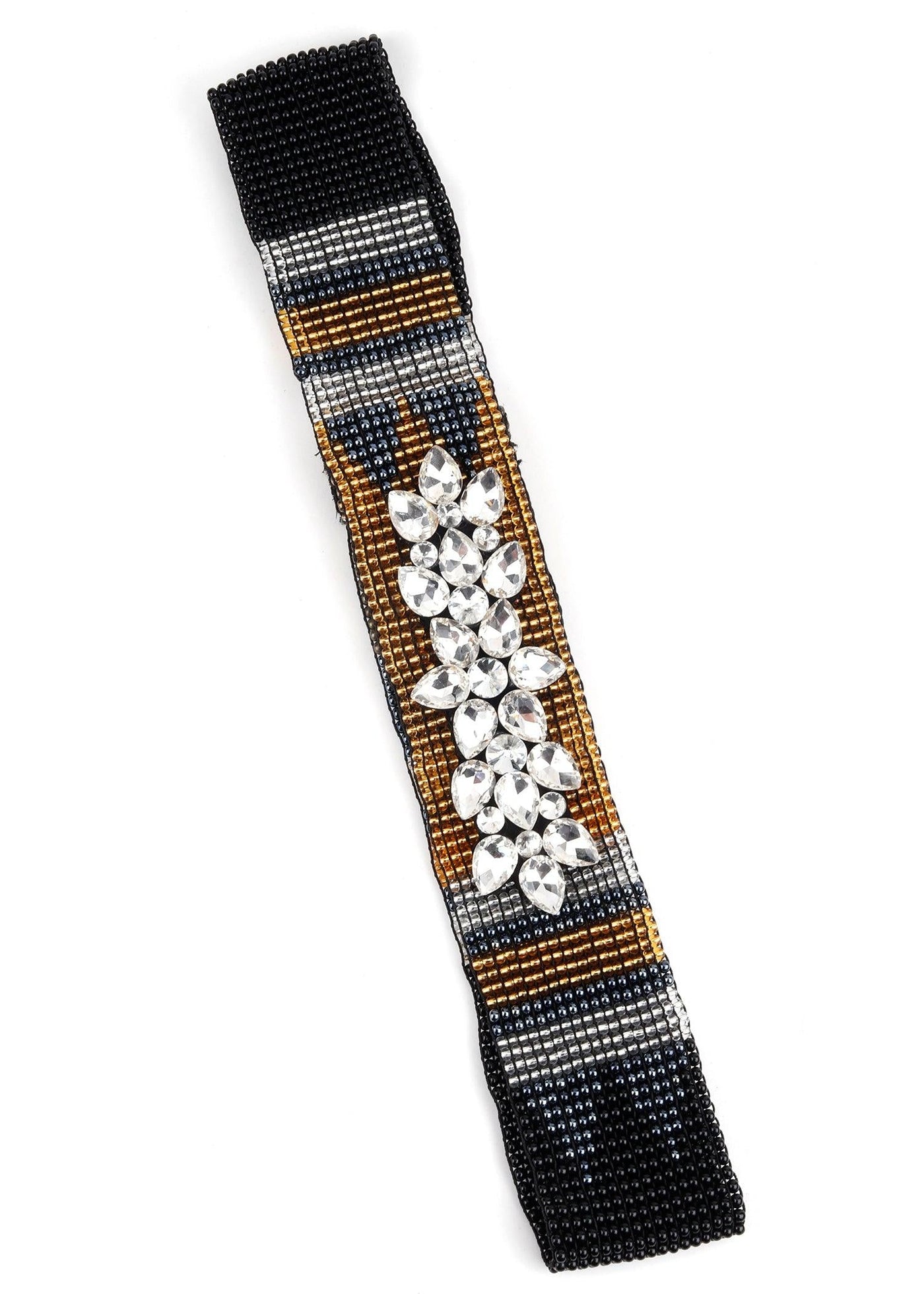 Multicolour Silver Stone-Modern Belt - Odette
