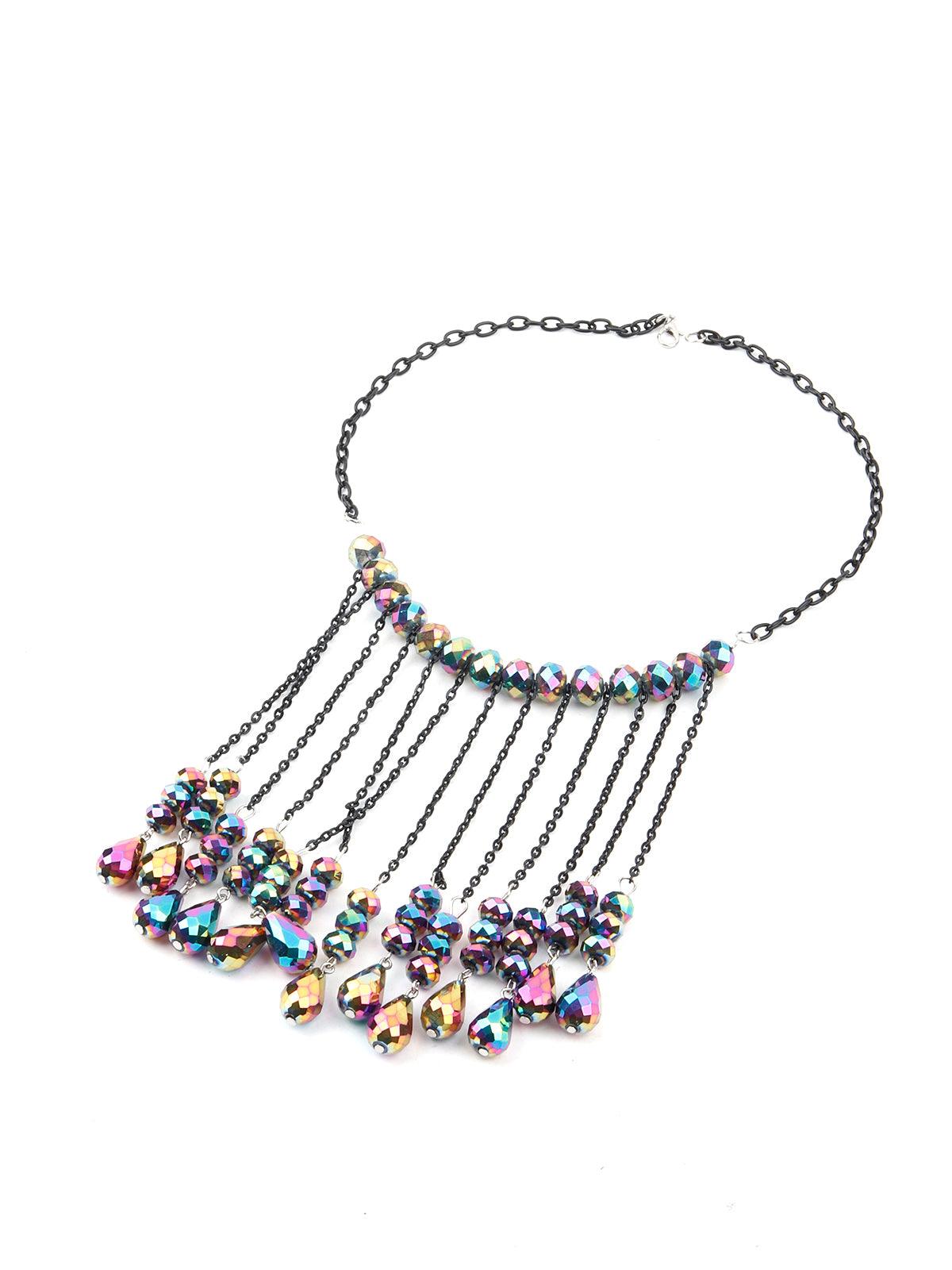 Multicolour Tassel Unique Necklace - Odette