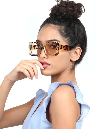 Multicoloured textured frame sunglasses for women - Odette