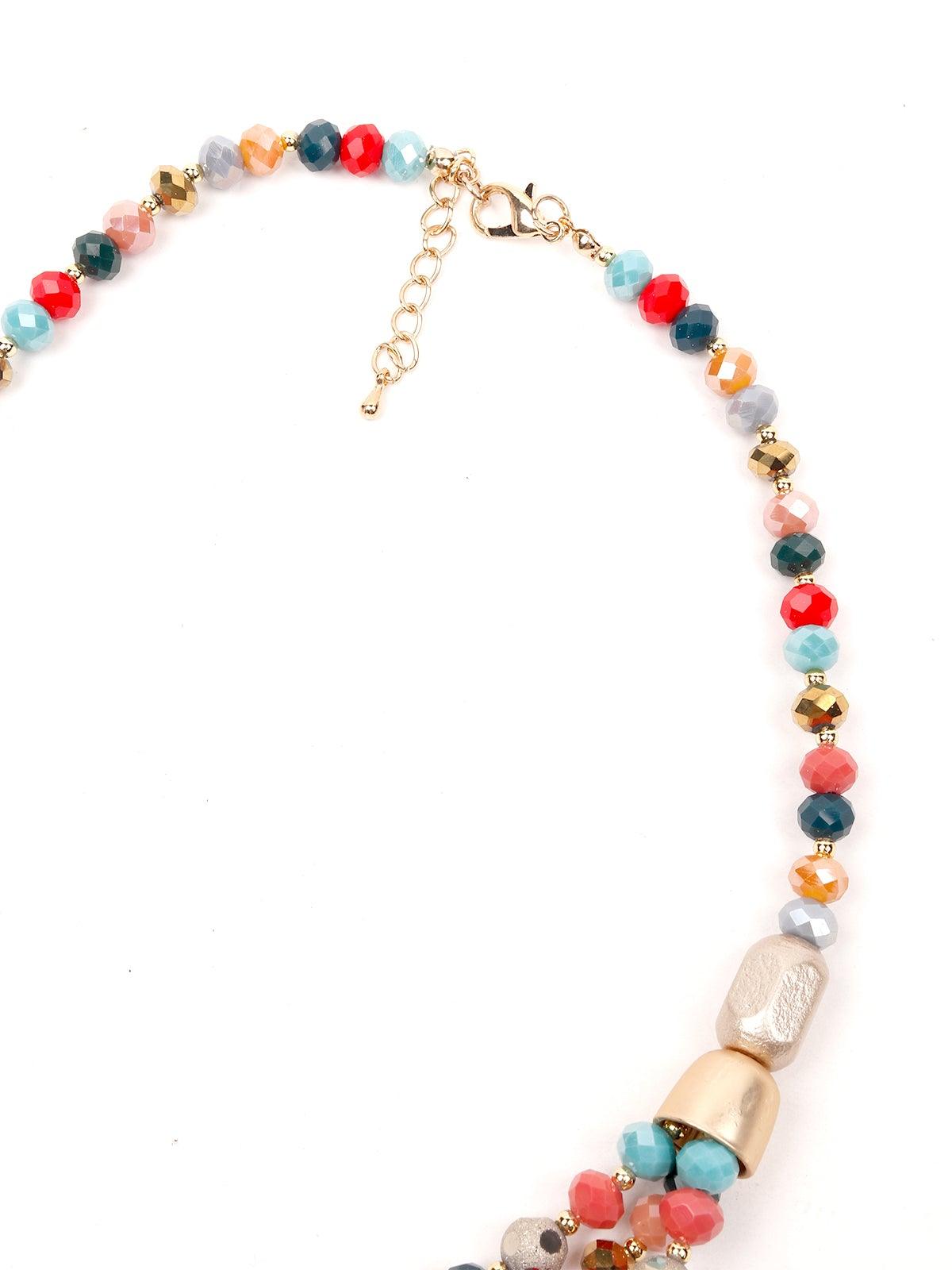 Multilayered And Multicoloured Bohemian Necklace - Odette