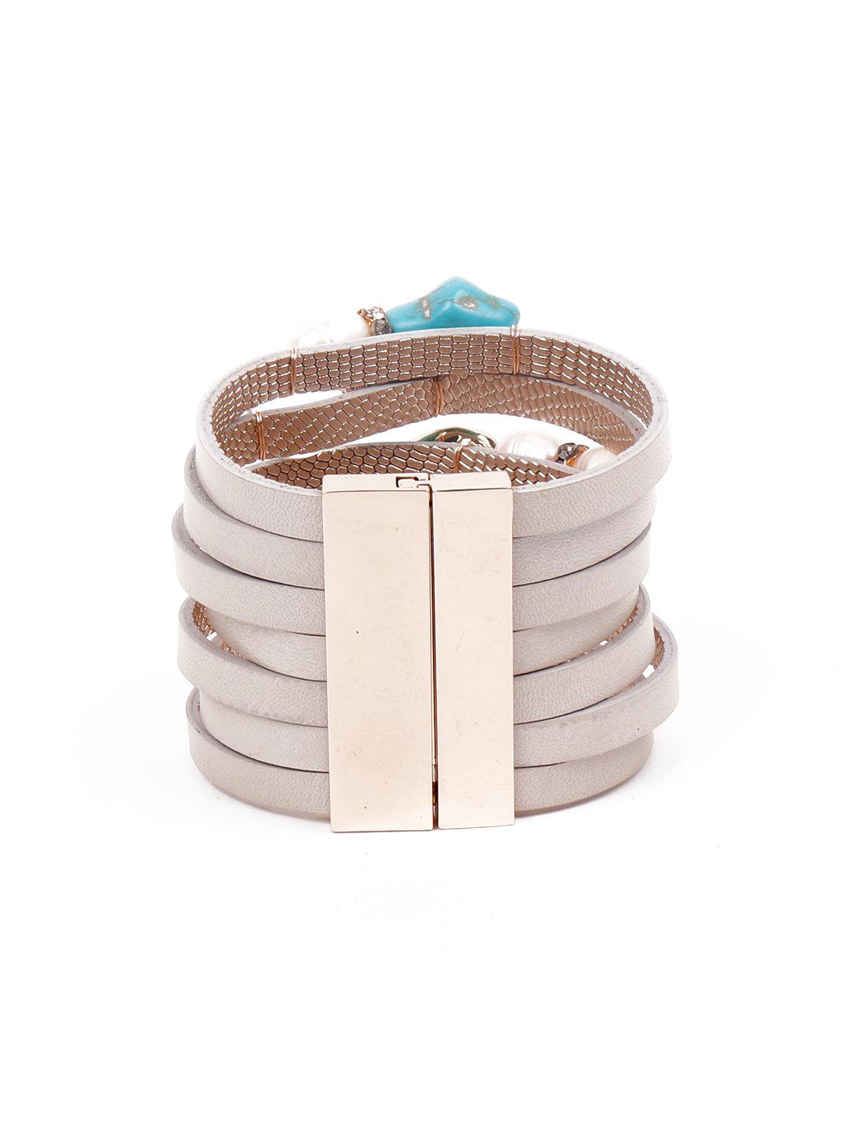 Multilayered wide bracelet - Odette