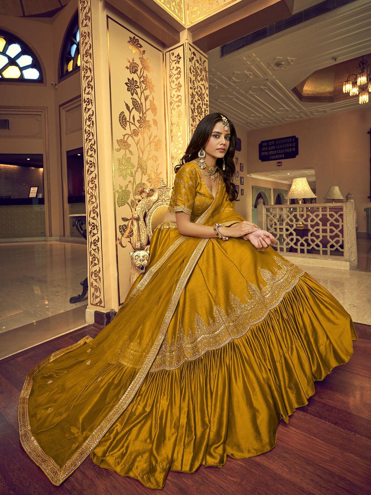 Mustard lehengas (2) - ShaadiWish