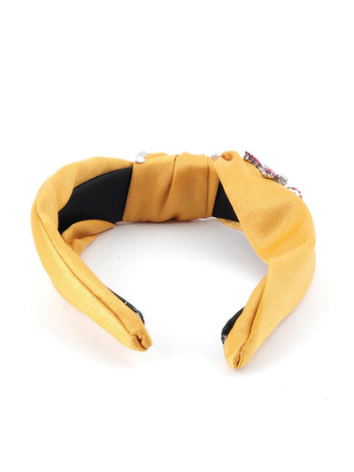 Mustard Yellow Rocker-Style Hairband - Odette