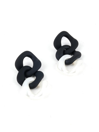 Naava Black And White Earrings - Odette