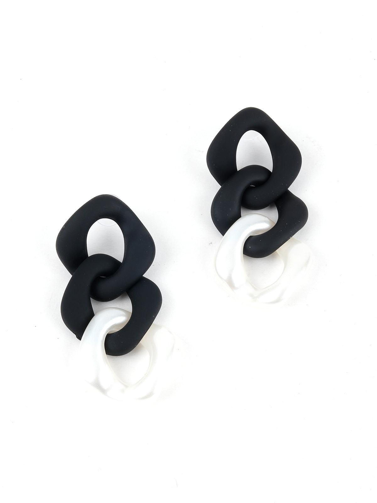 Naava Black And White Earrings - Odette