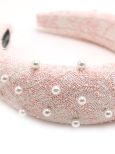 Netted white and pink hair band! - Odette