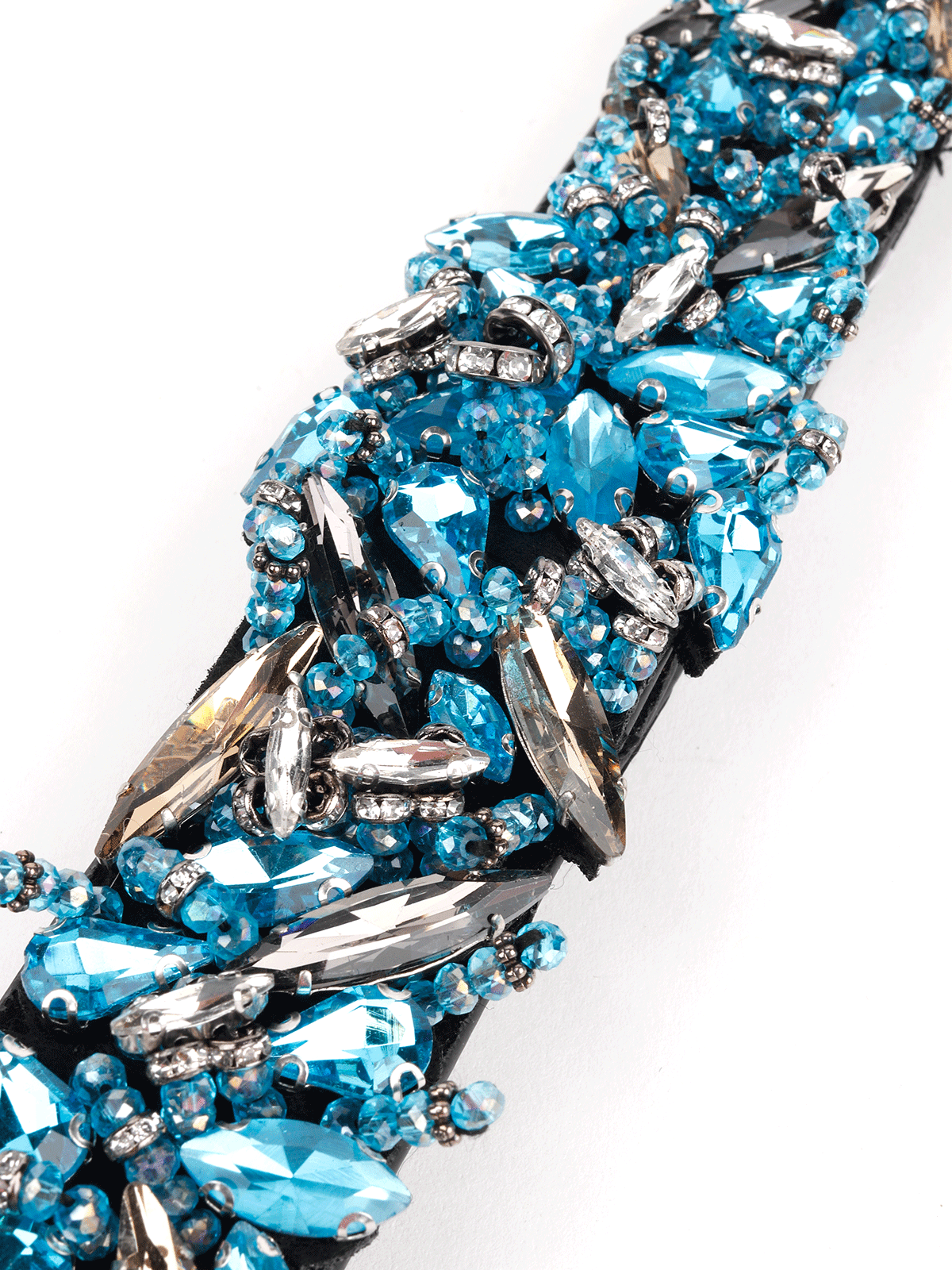 Ocean Blue Embellished Belt - Odette
